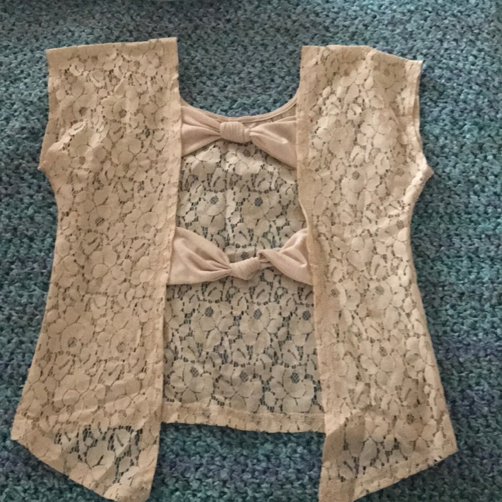Cream lace top